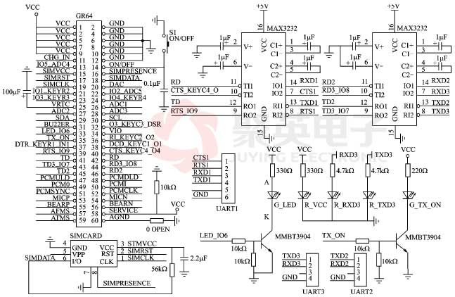 DTU硬件電路圖