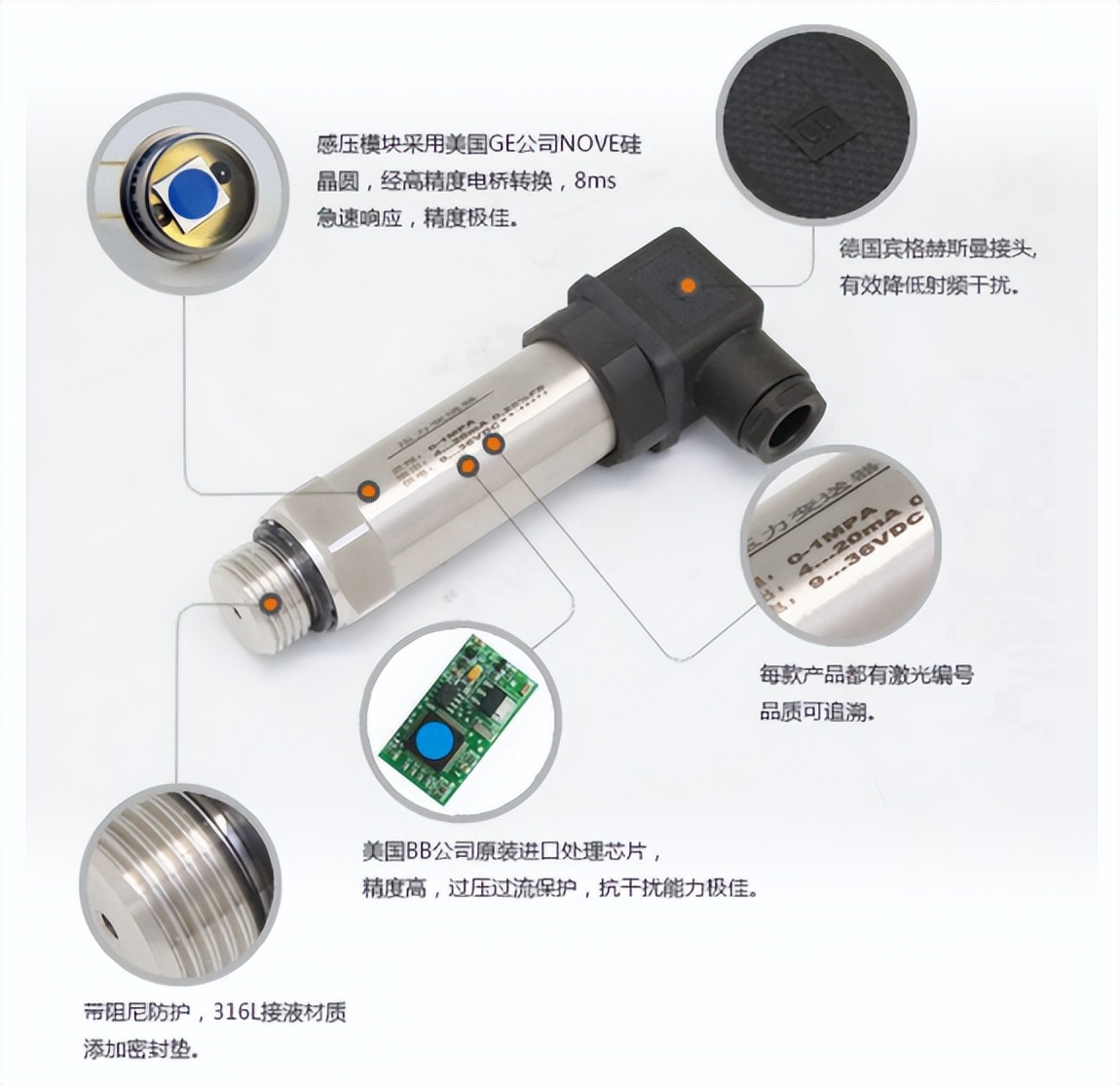 電壓輸出信號，壓力變送器