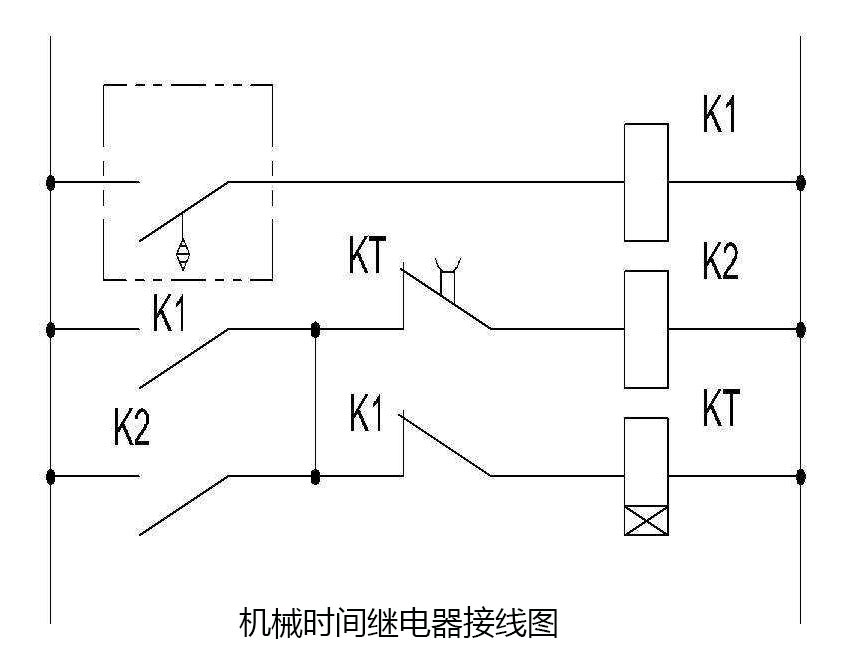 機(jī)械時間繼電器接線圖