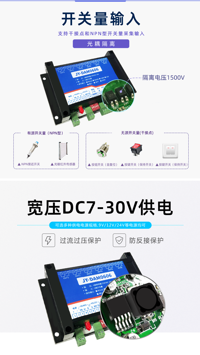 云平臺(tái) DAM-0606 遠(yuǎn)程智能控制器輸入說(shuō)明