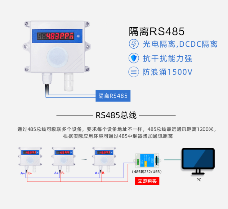 聚英電子煙霧濃度報警器