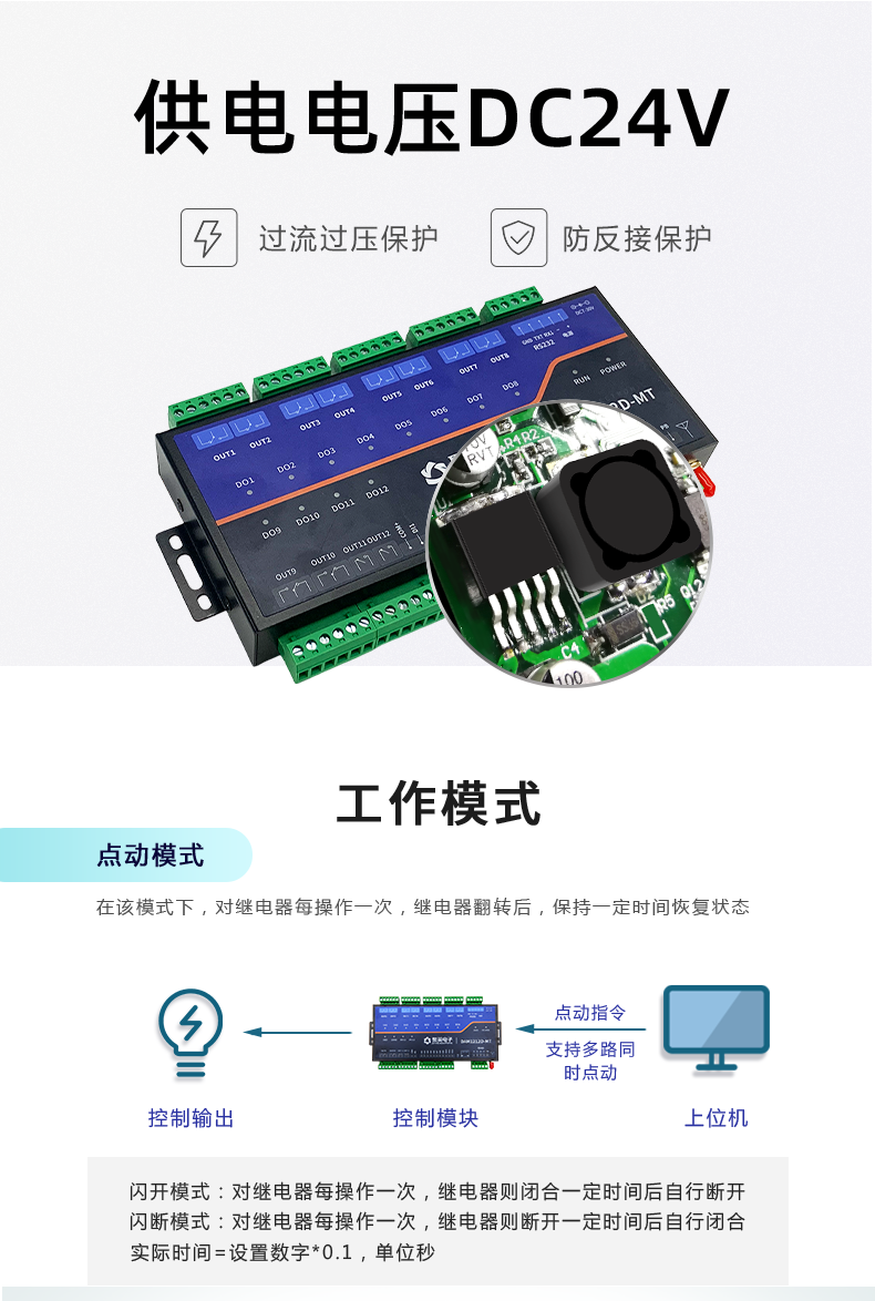 DAM1212D-MT 工業(yè)級I/O模塊寬壓供電